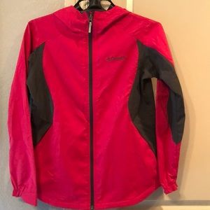 Girls pink and Grey Columbia Jacket with Hood